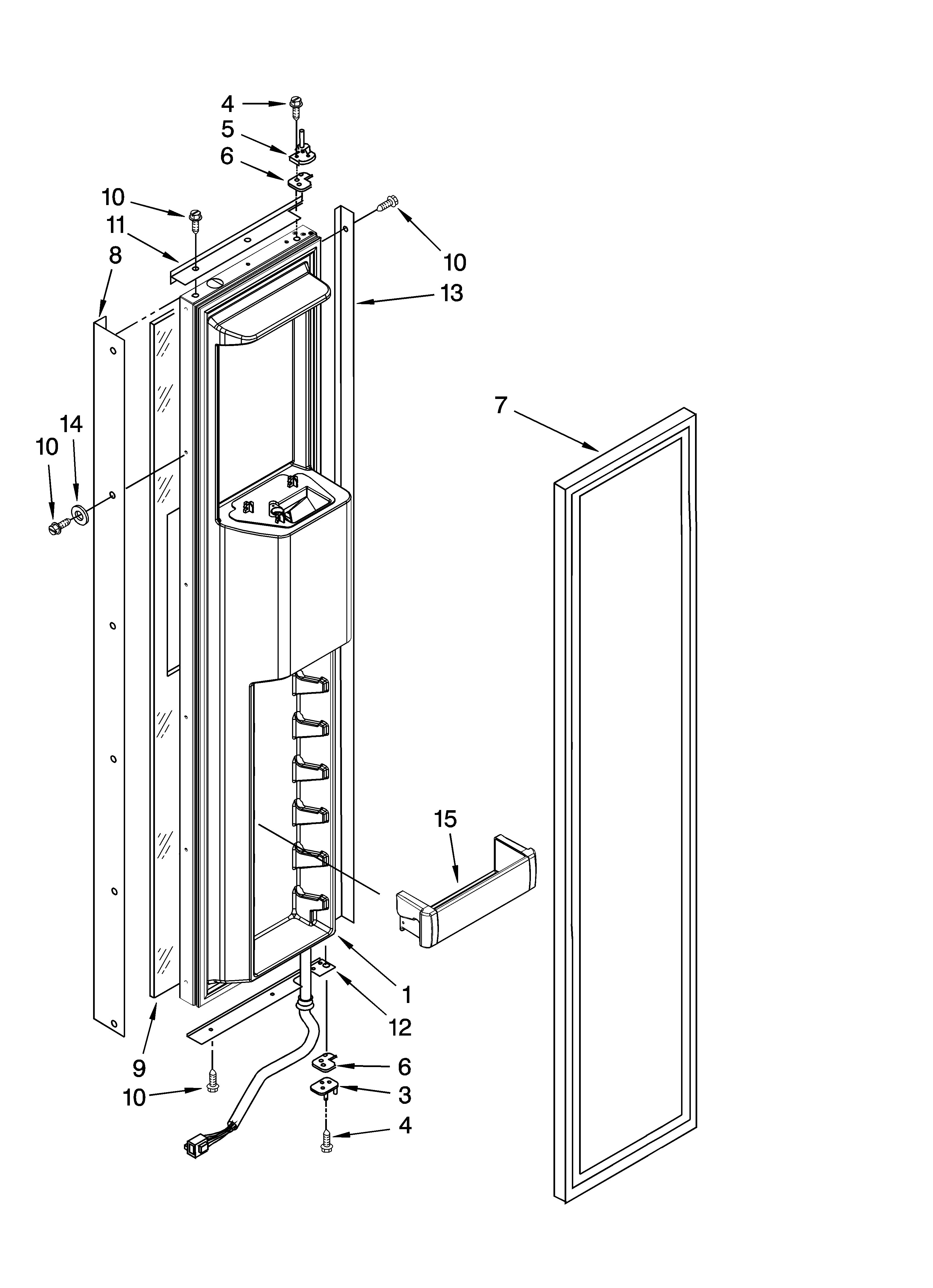 Freezer door parts