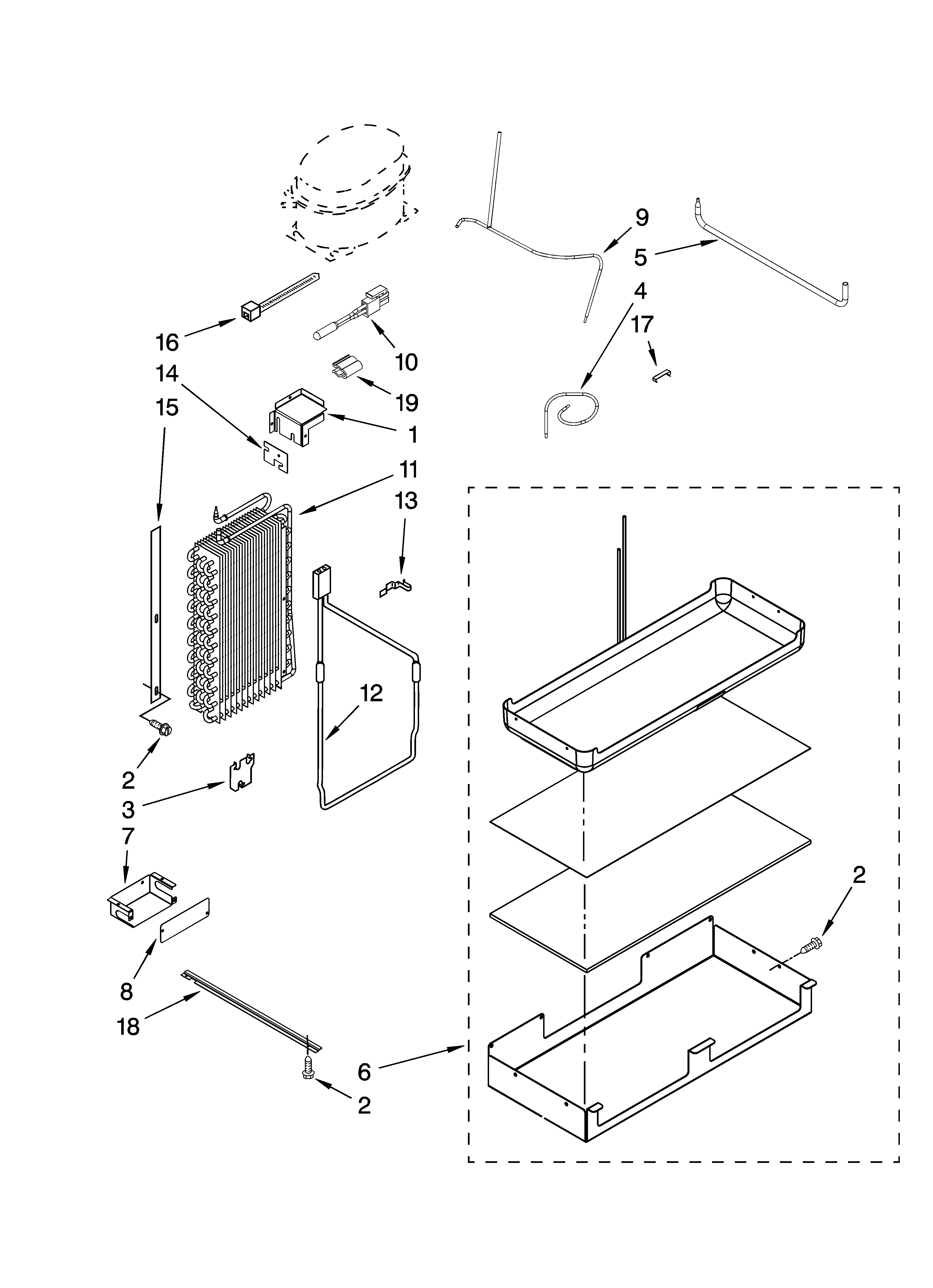 Lower unit and tube parts
