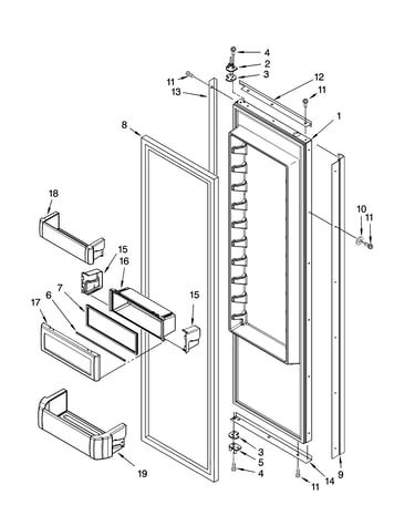 Refrigerator door parts