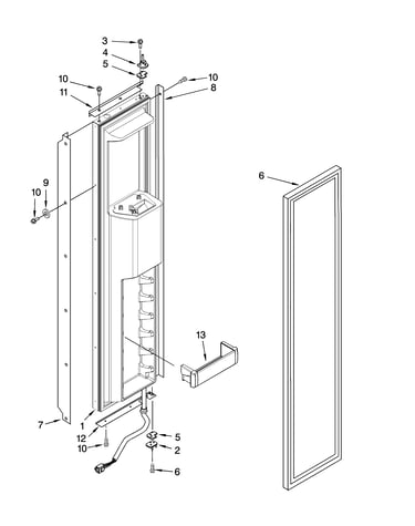 Freezer door parts