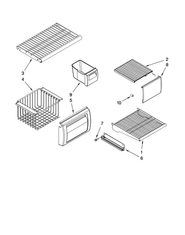 Freezer shelf parts