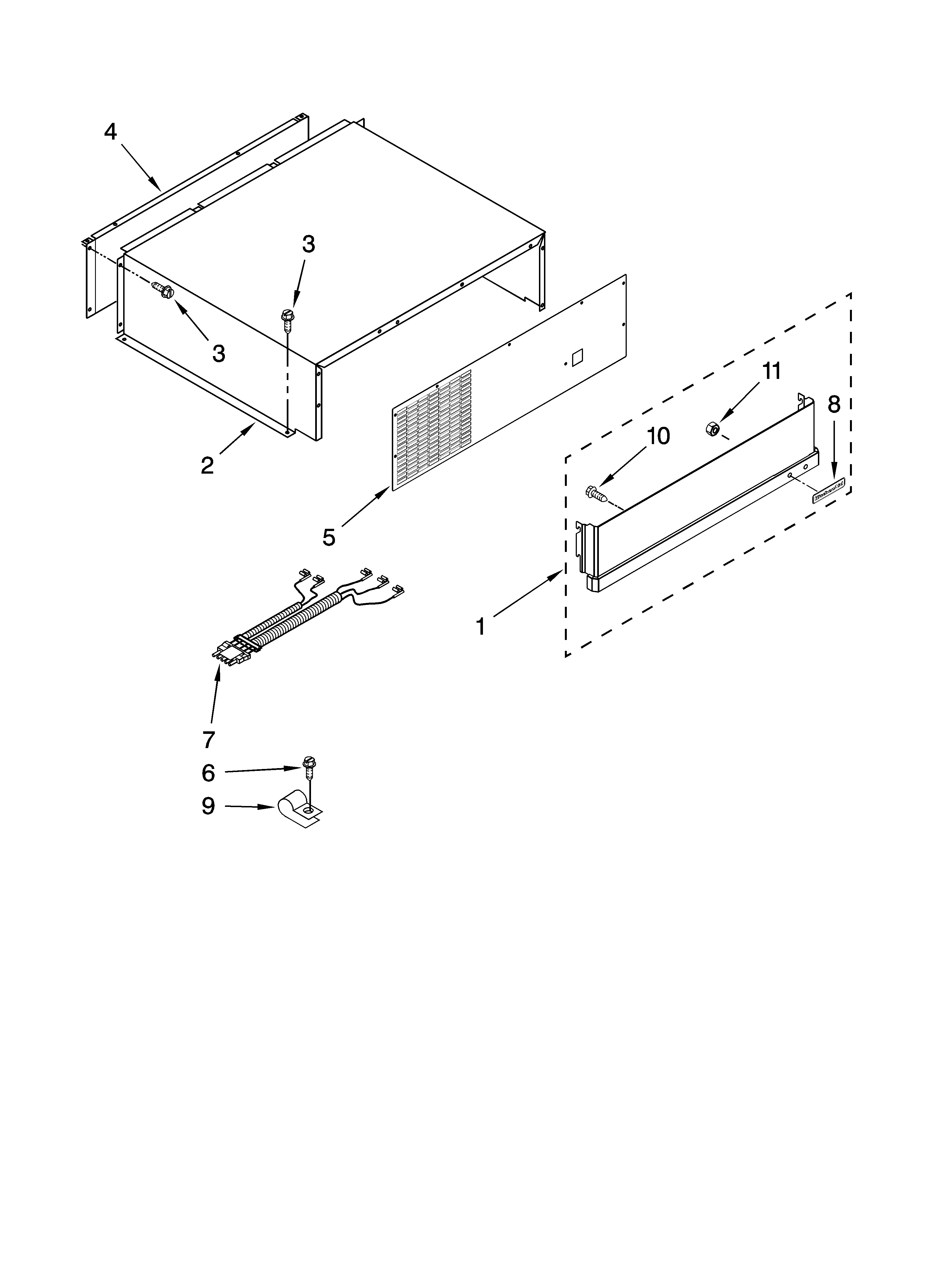 Top grille and unit cover parts