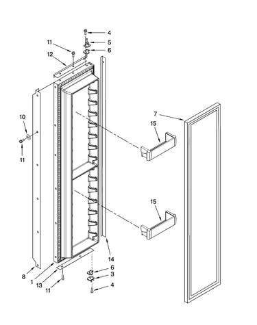 Freezer door parts