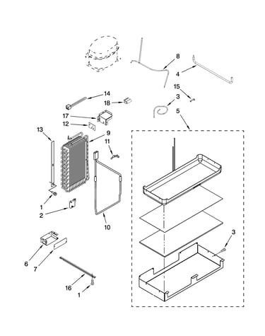Lower unit and tube parts