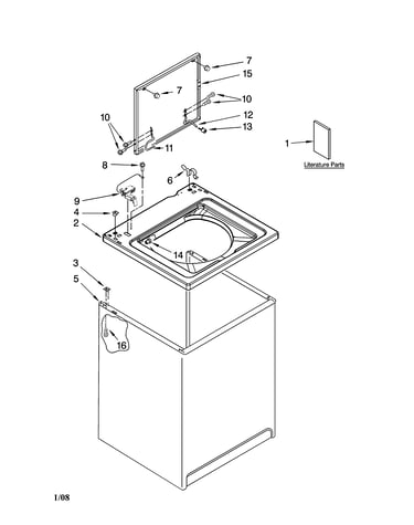 Top and cabinet parts