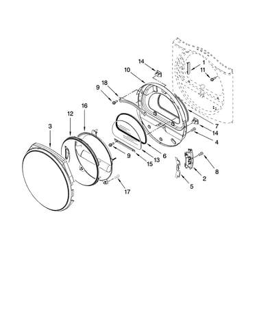 Door parts, optional parts (not included)