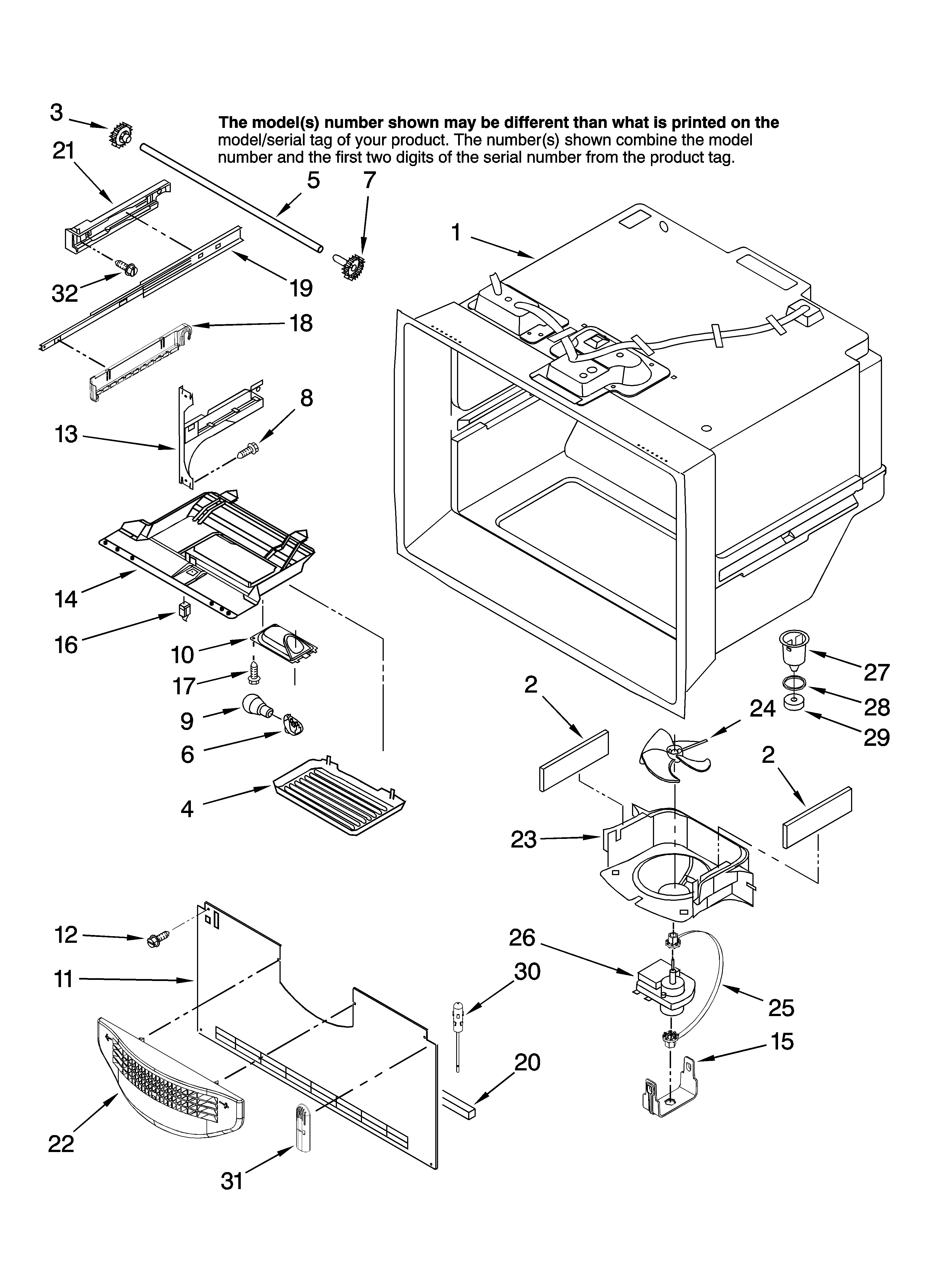Freezer liner parts
