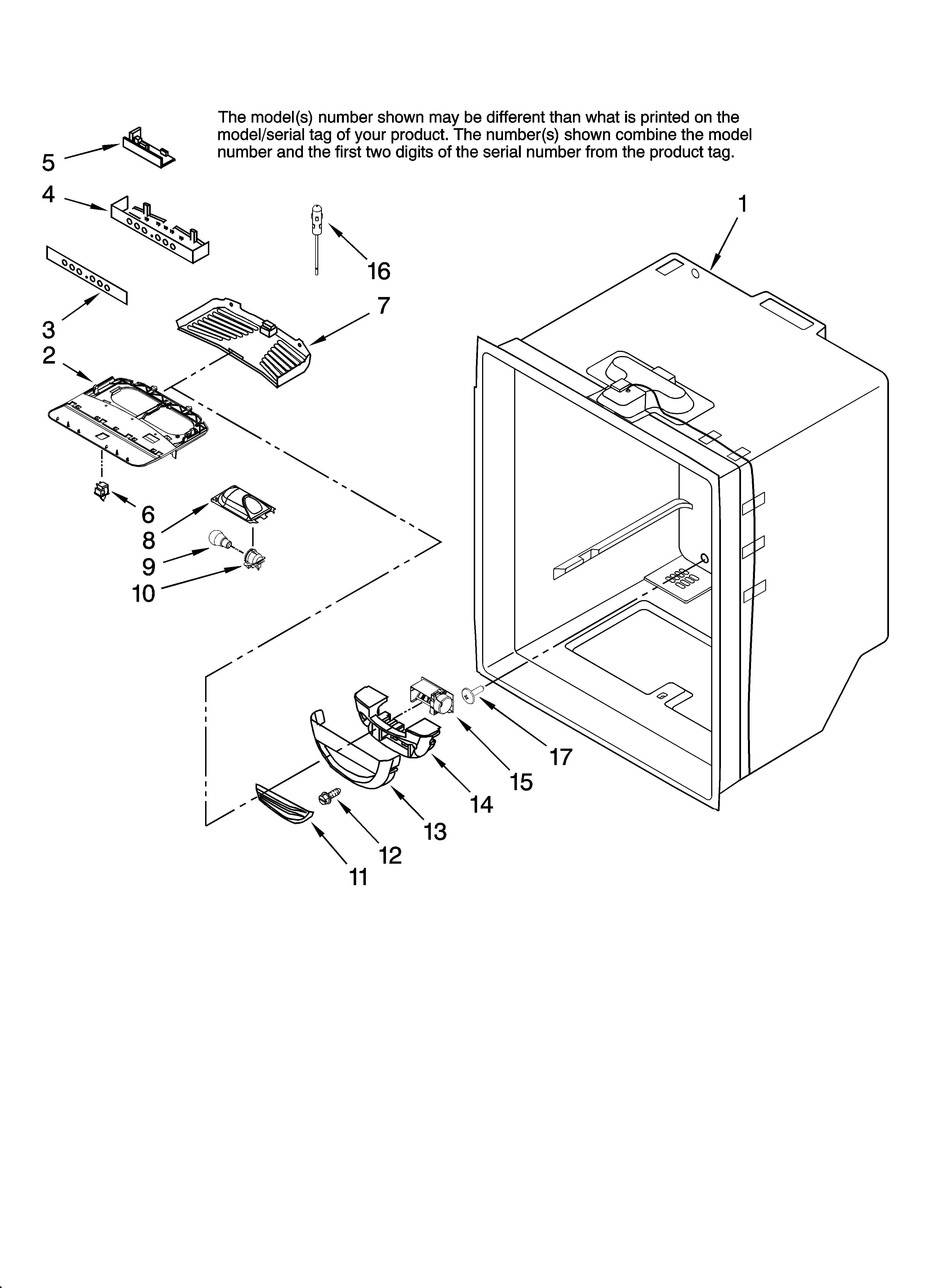 Refrigerator liner parts