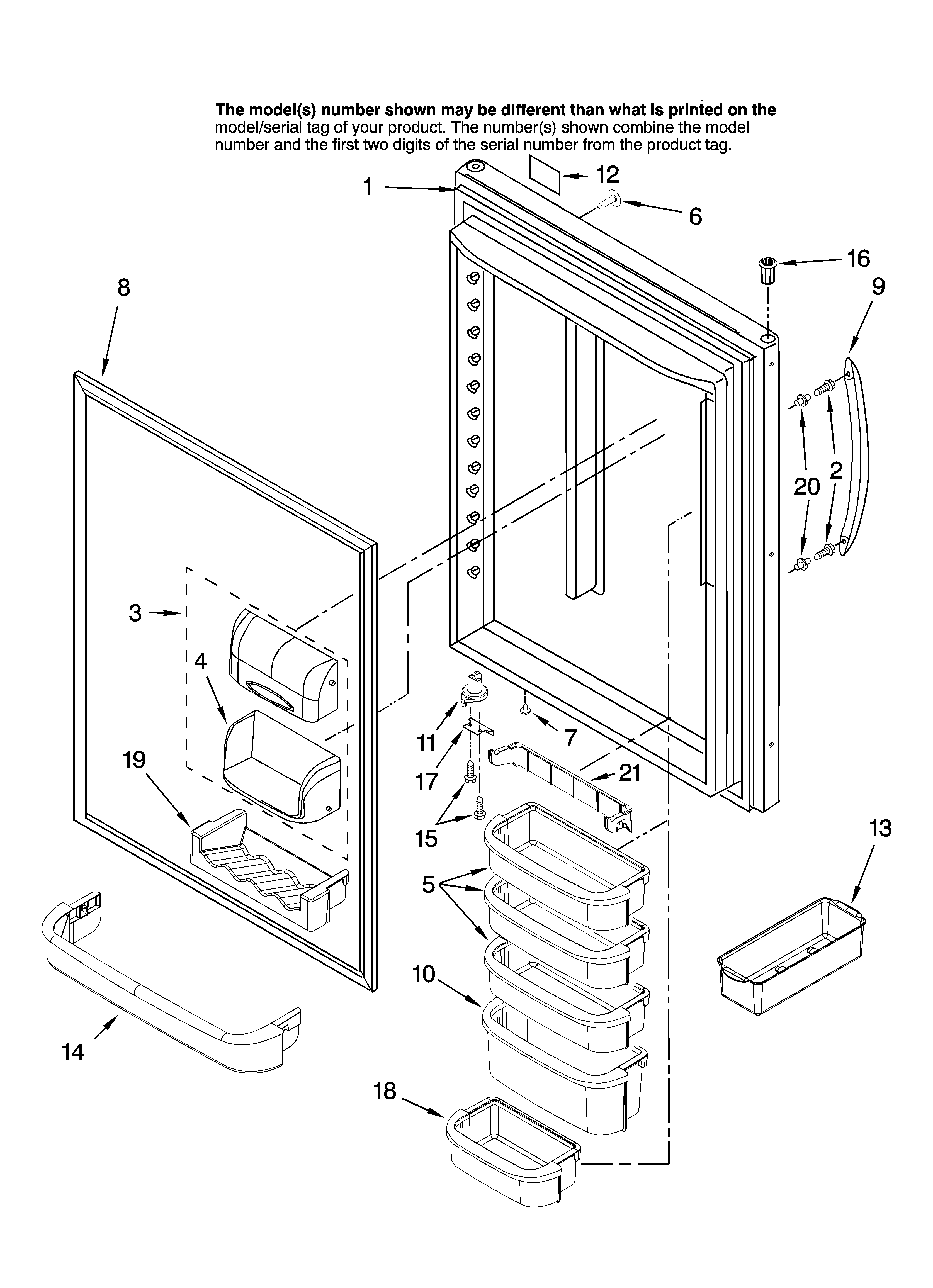 Refrigerator door parts