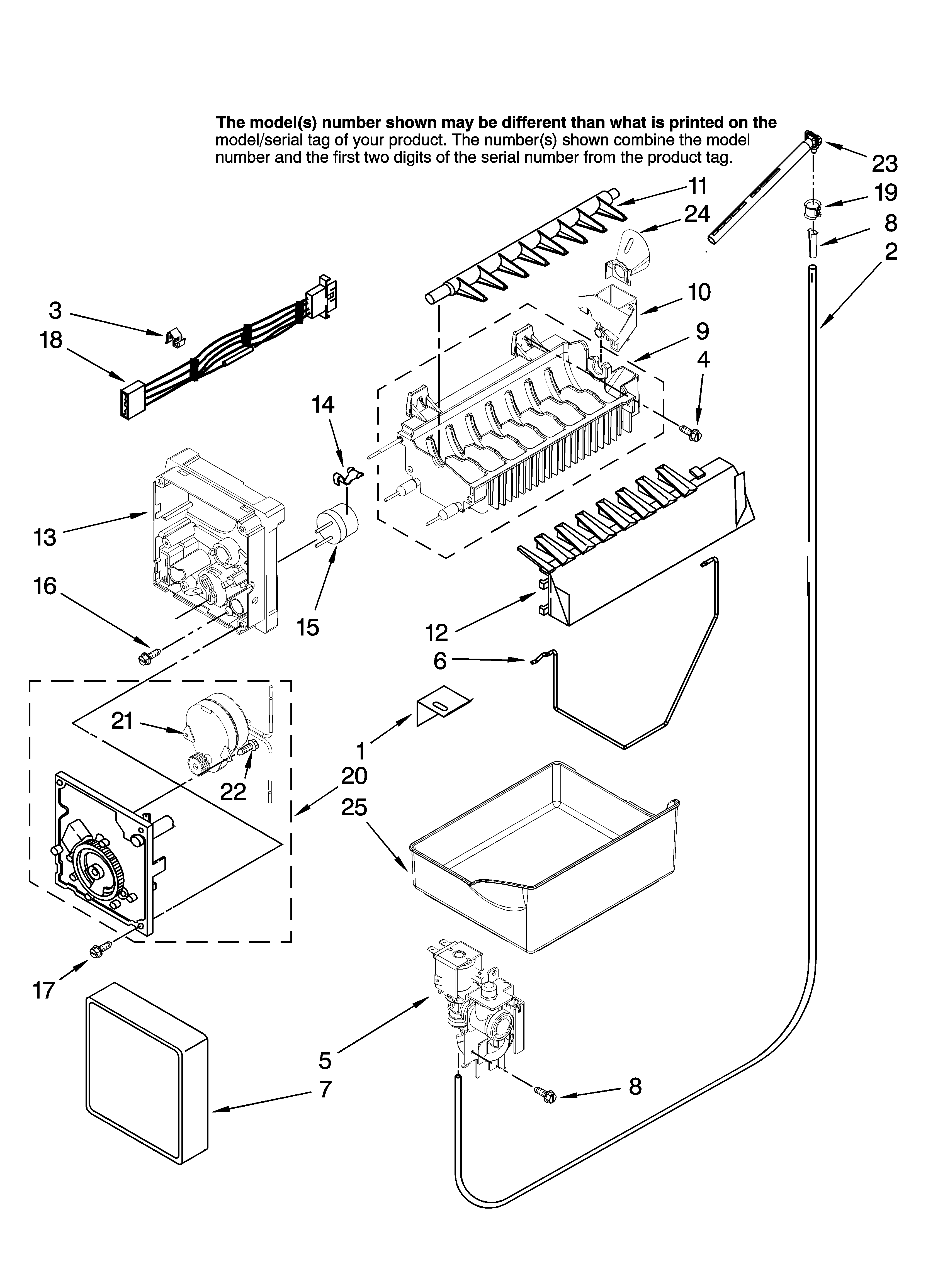 Icemaker parts, optional parts