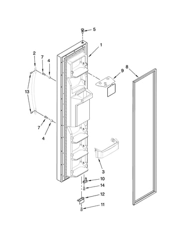 Freezer door parts
