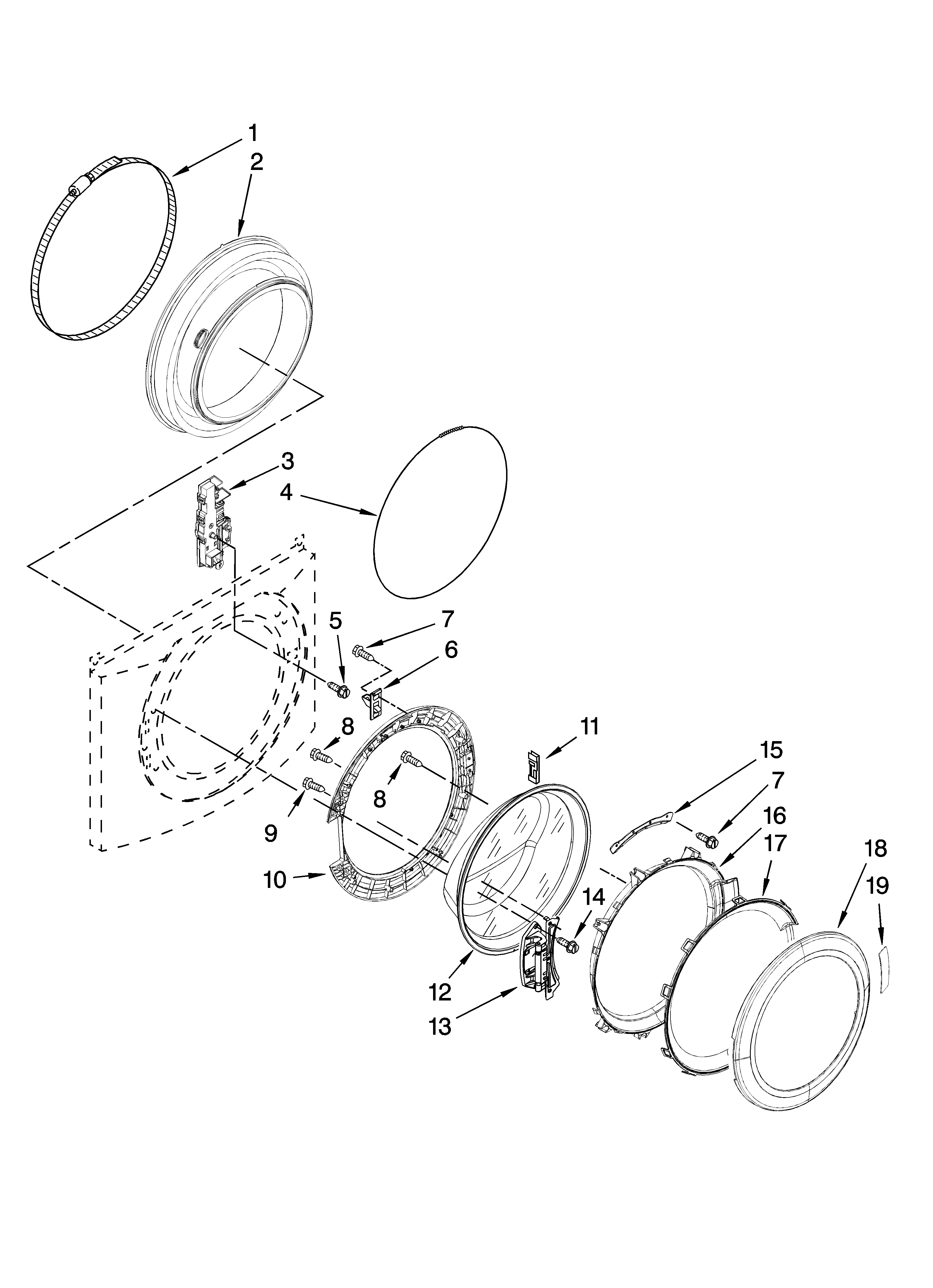 Door and latch parts