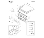 Whirlpool WGD8500SR1 top and console parts diagram