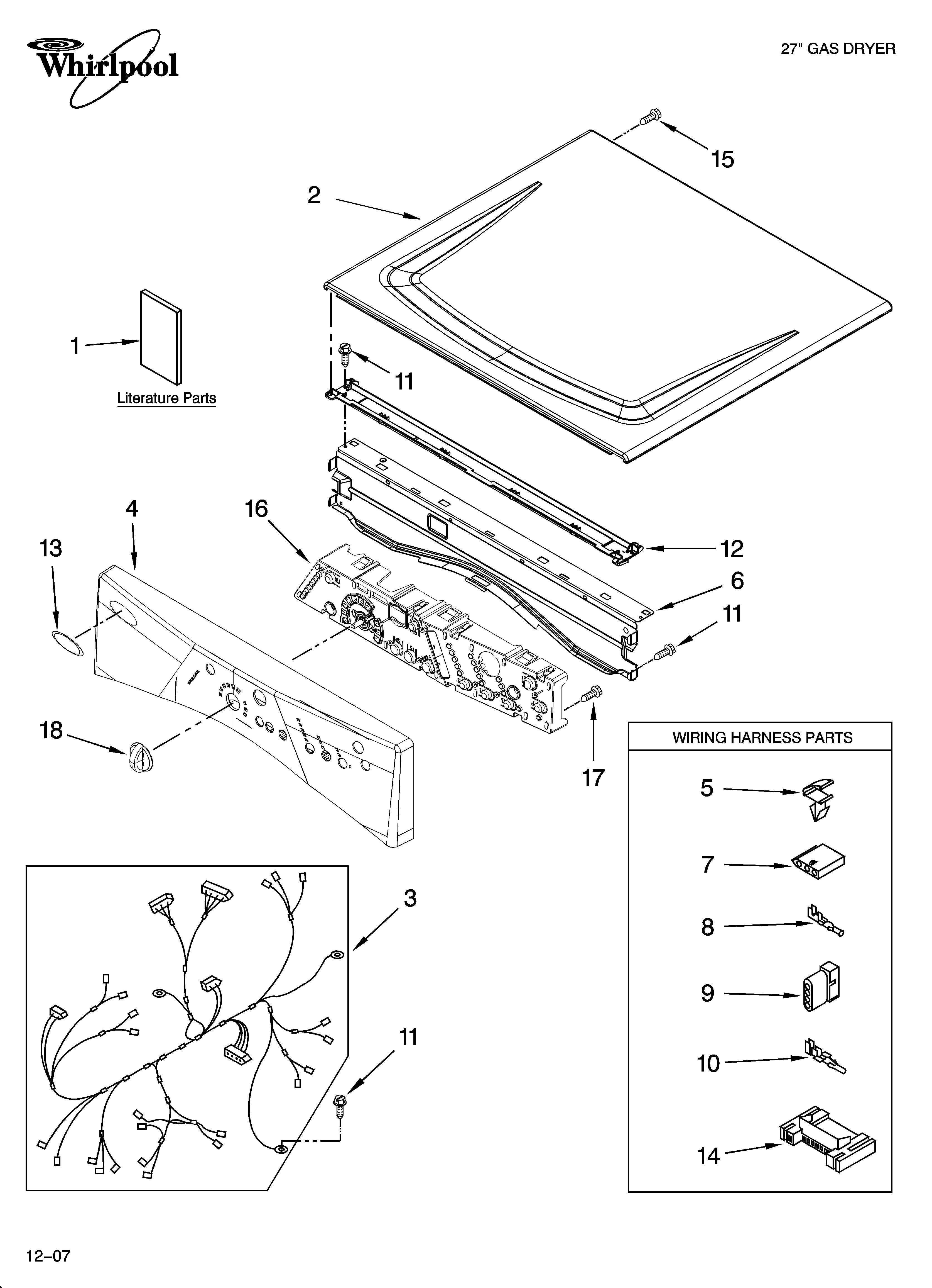 Top and console parts