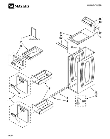 Cabinet and drawer parts