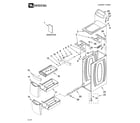 Maytag MVP8600TW0 cabinet and drawer parts diagram