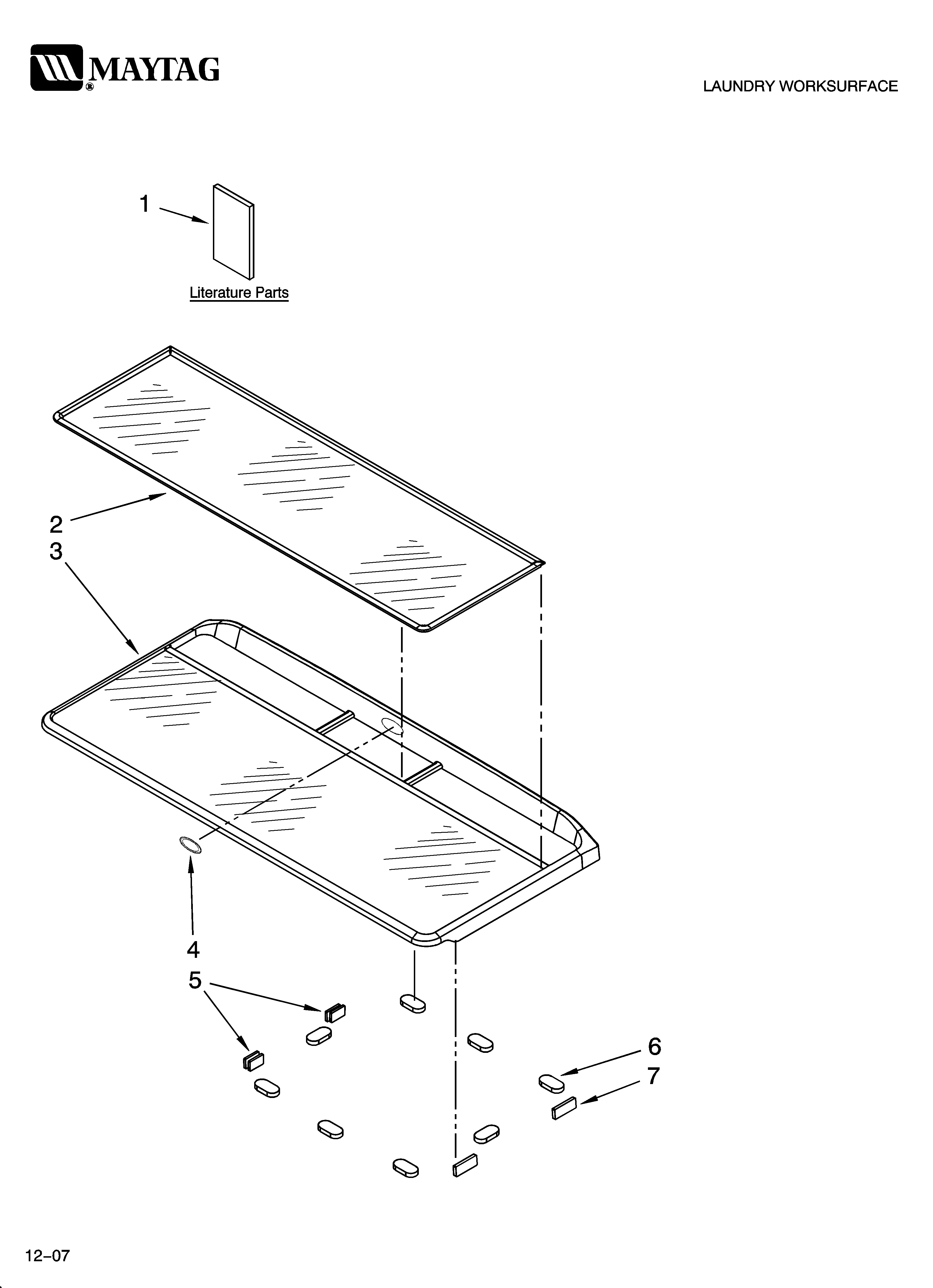Worksurface and pad parts