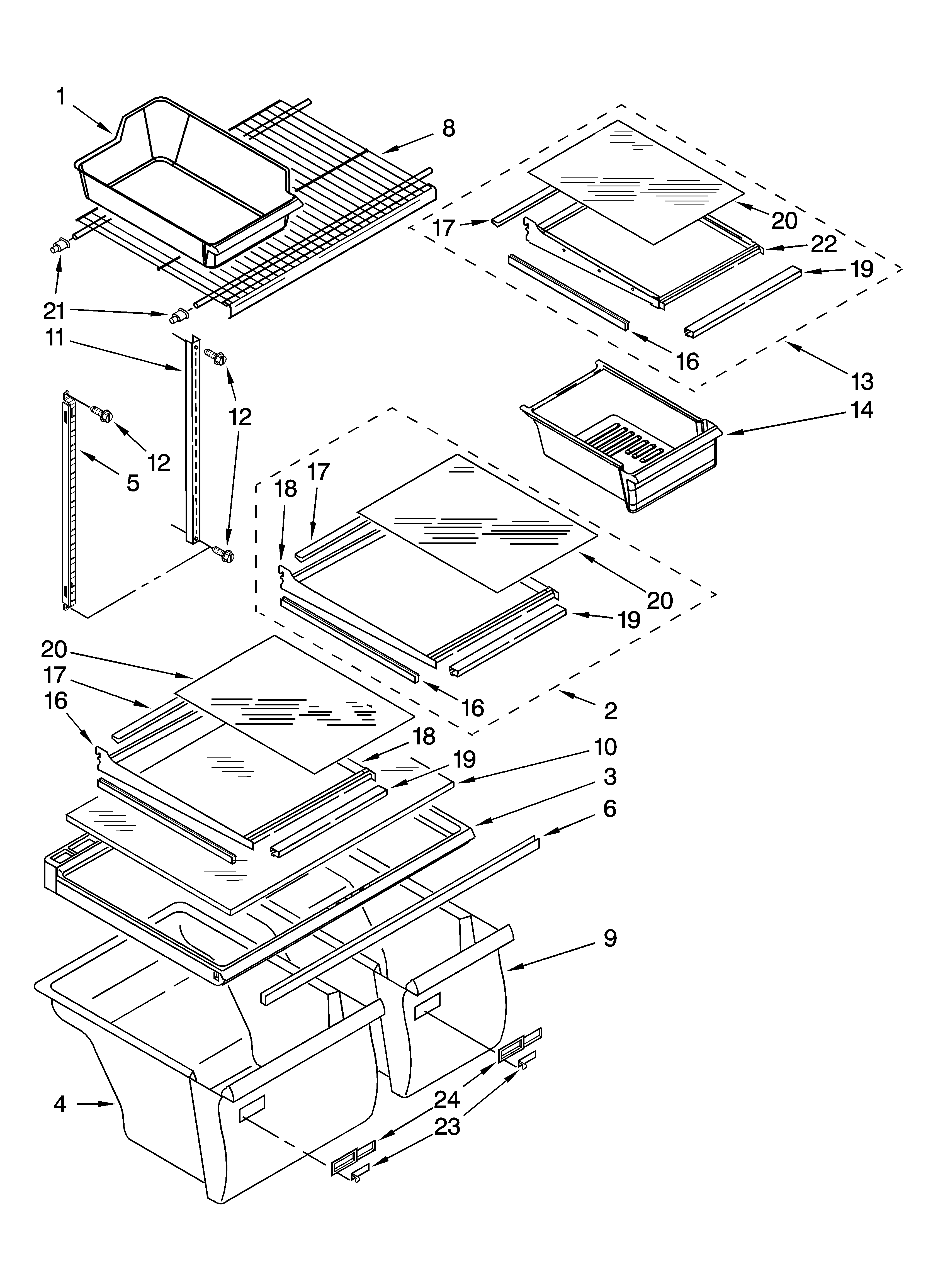 Shelf parts