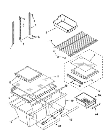 Shelf parts