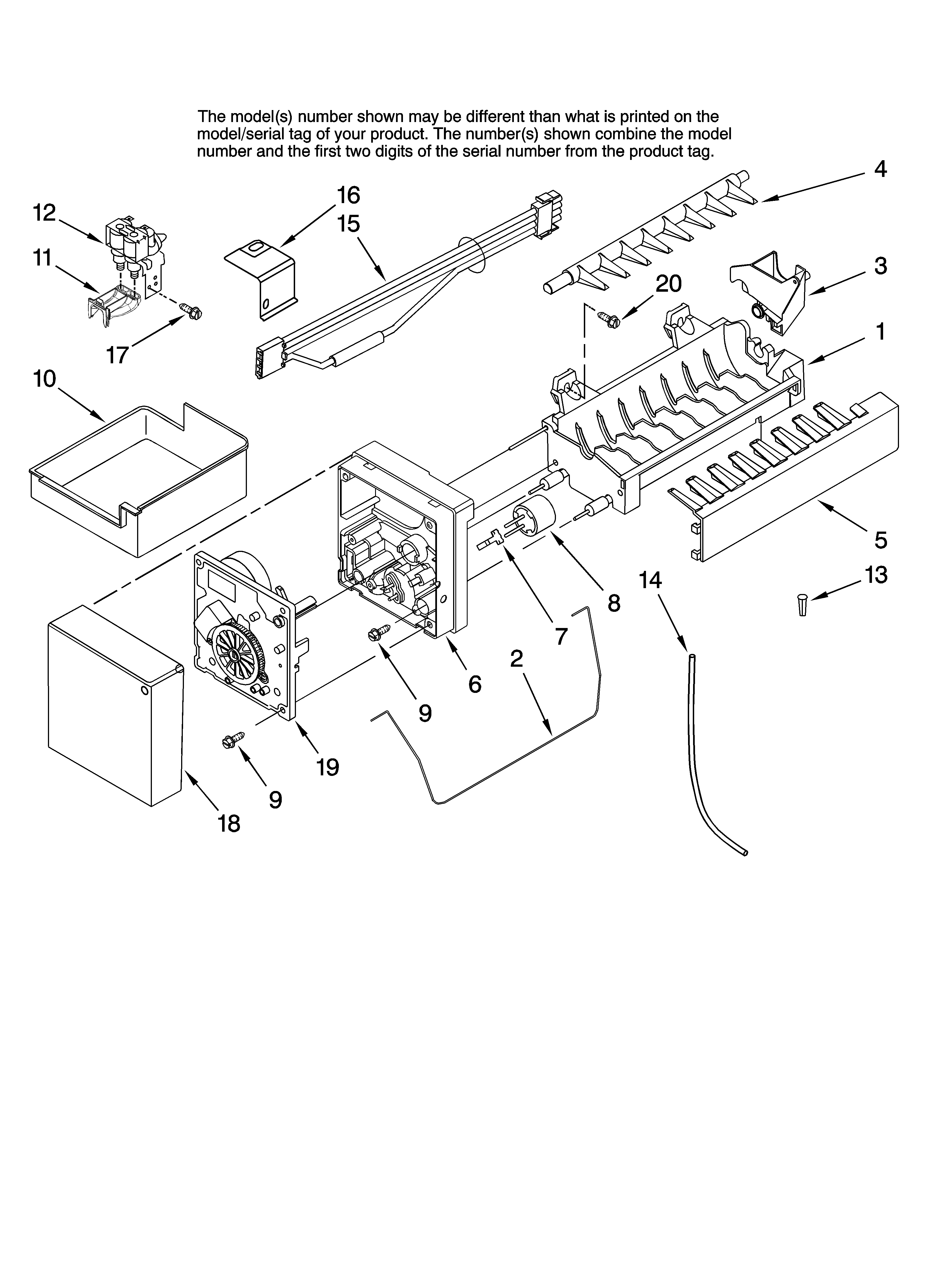 ICEMAKER PARTS, OPTIONAL PARTS (NOT INCLUDED)