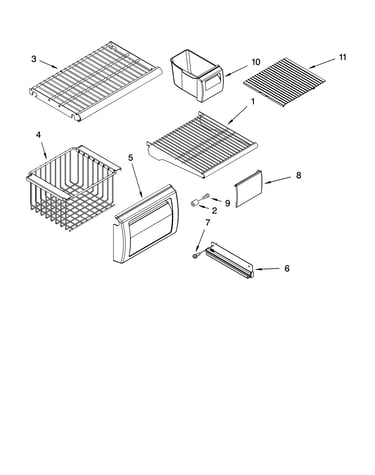 Freezer shelf parts