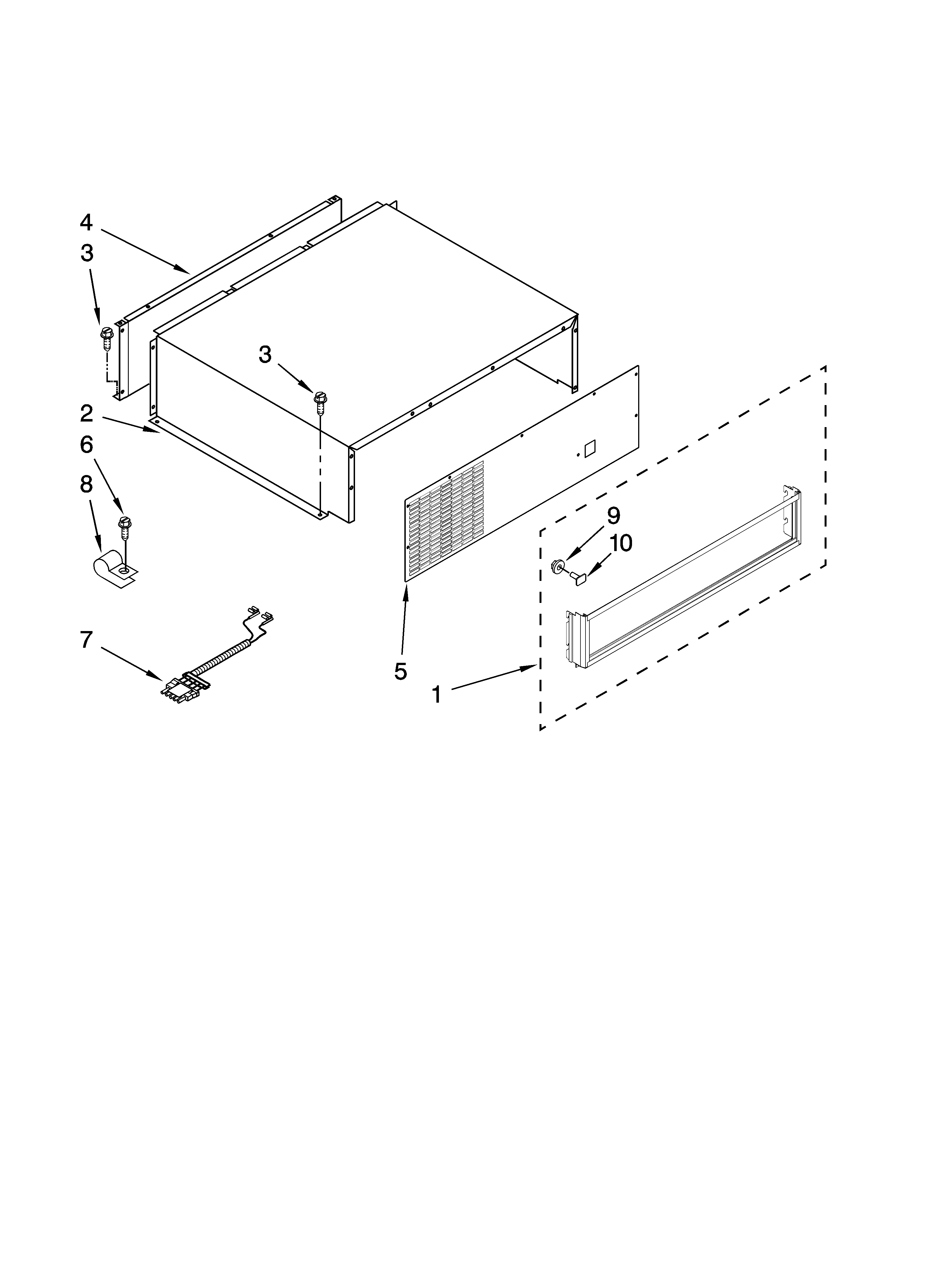 Top grille and unit cover parts