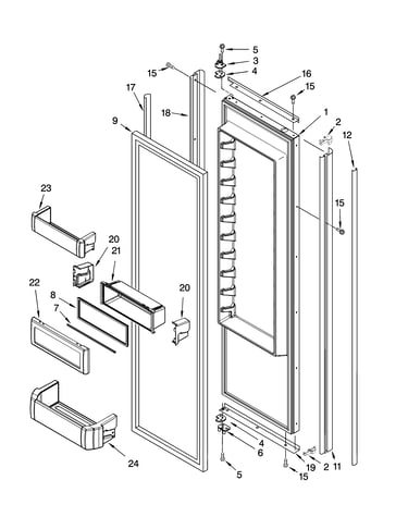Refrigerator door parts