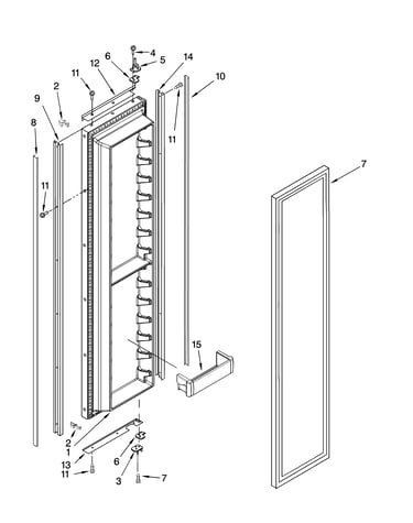 Freezer door parts