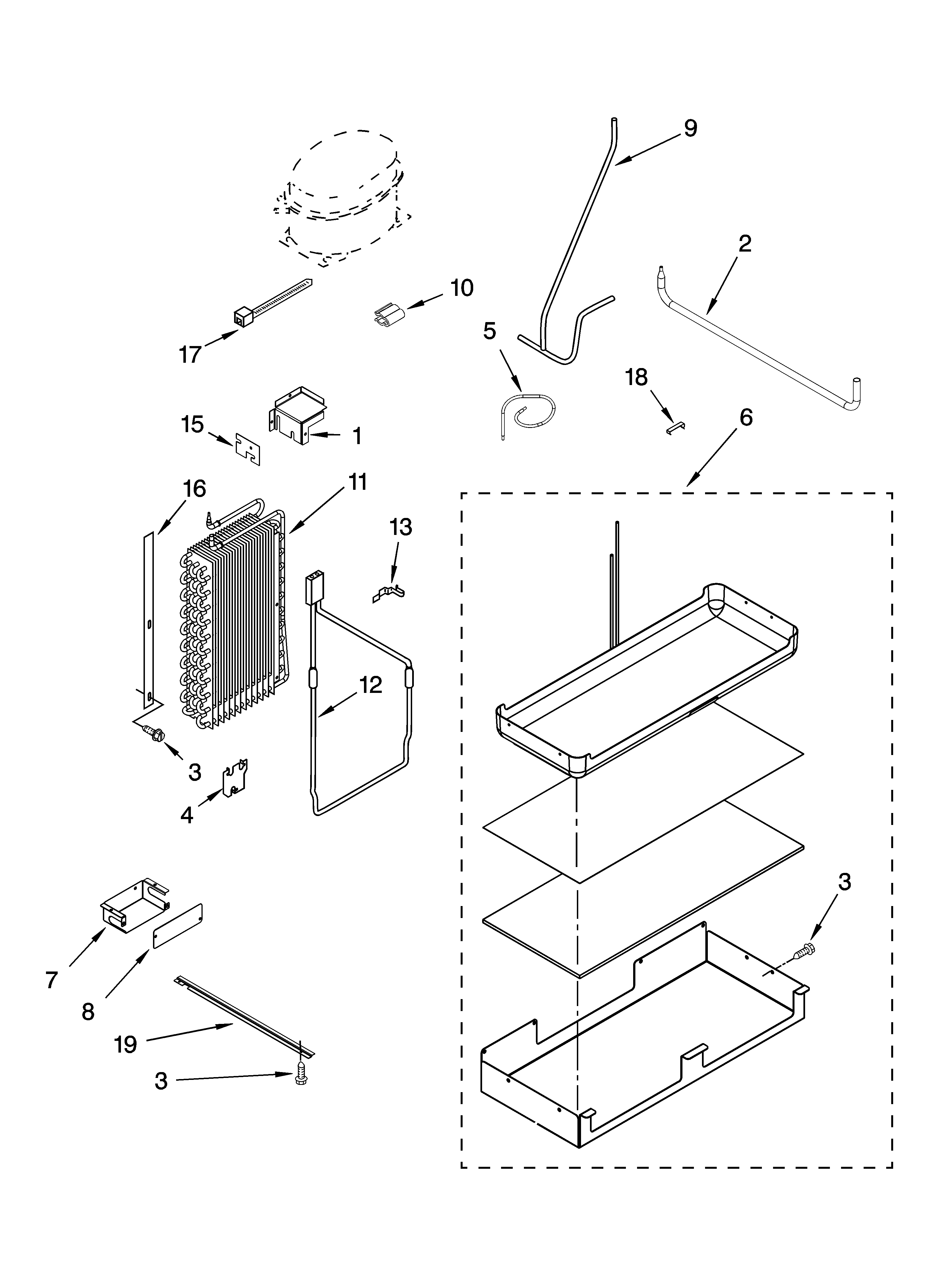 Lower unit and tube parts