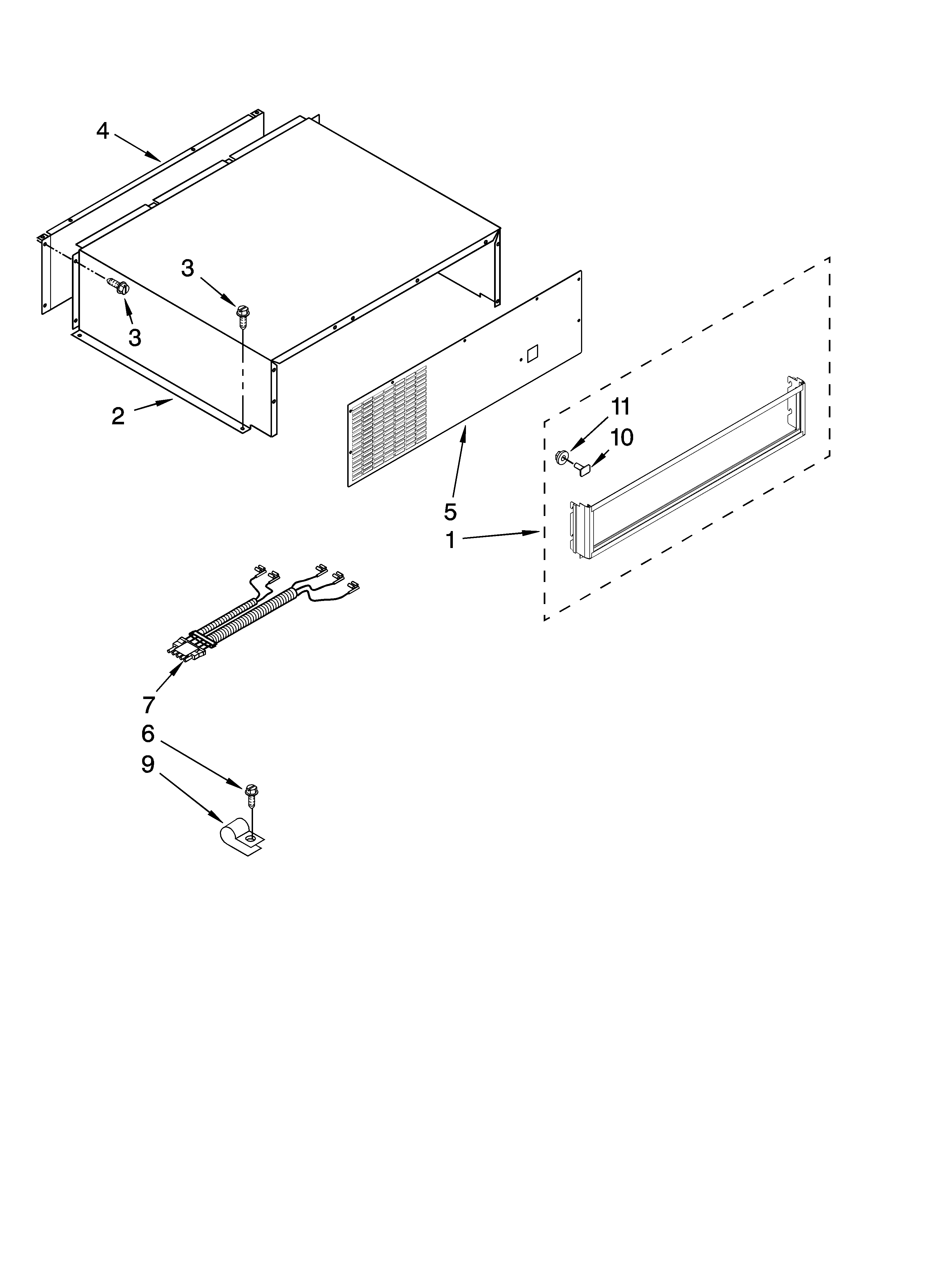 Top grille and unit cover parts