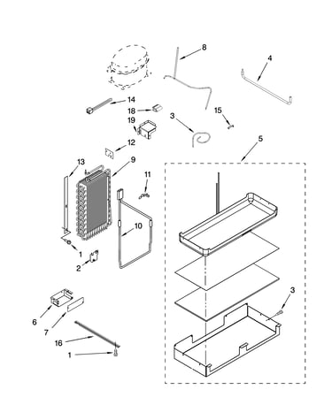 Lower unit and tube parts