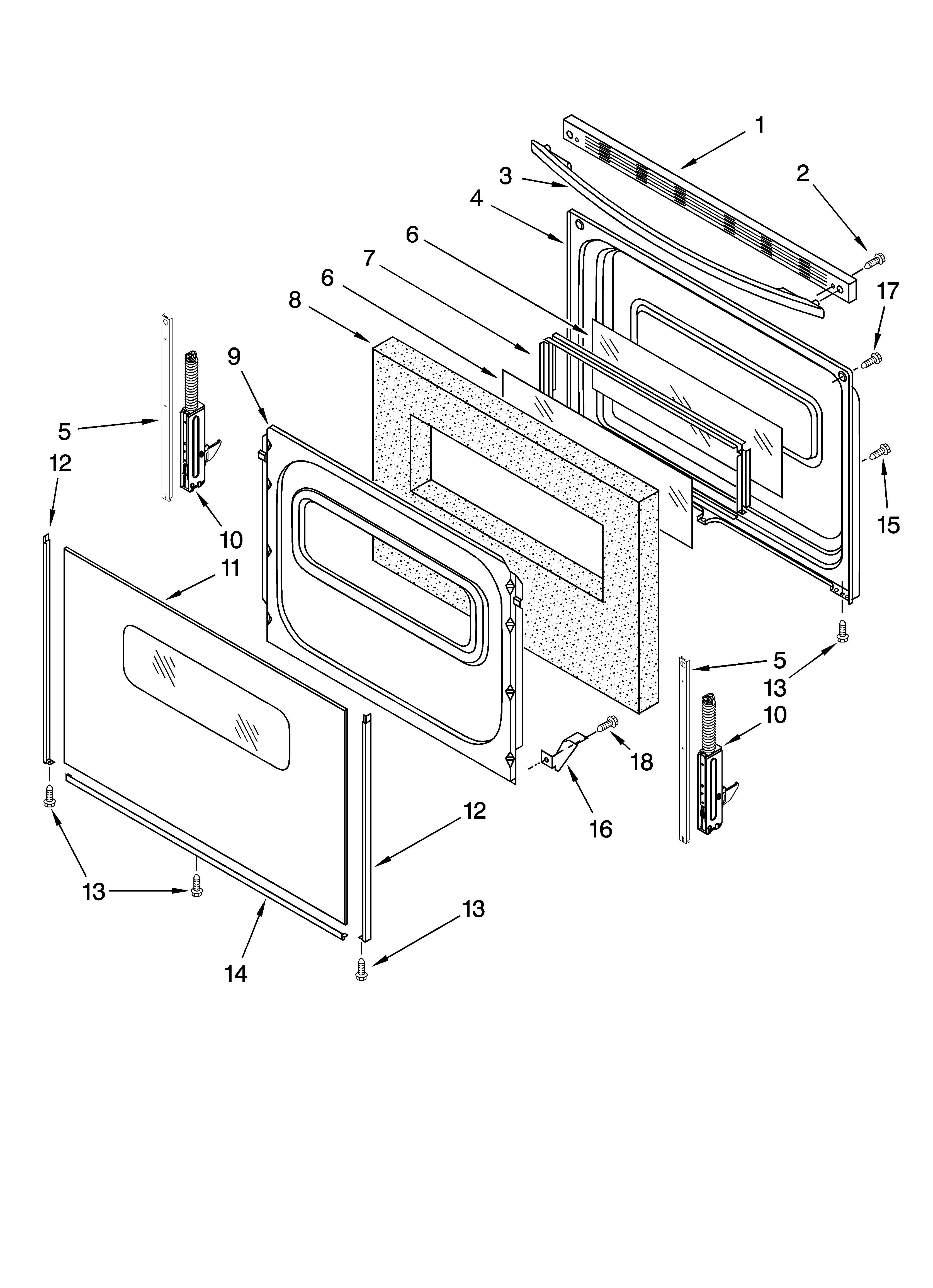 Door parts, optional parts (not included)