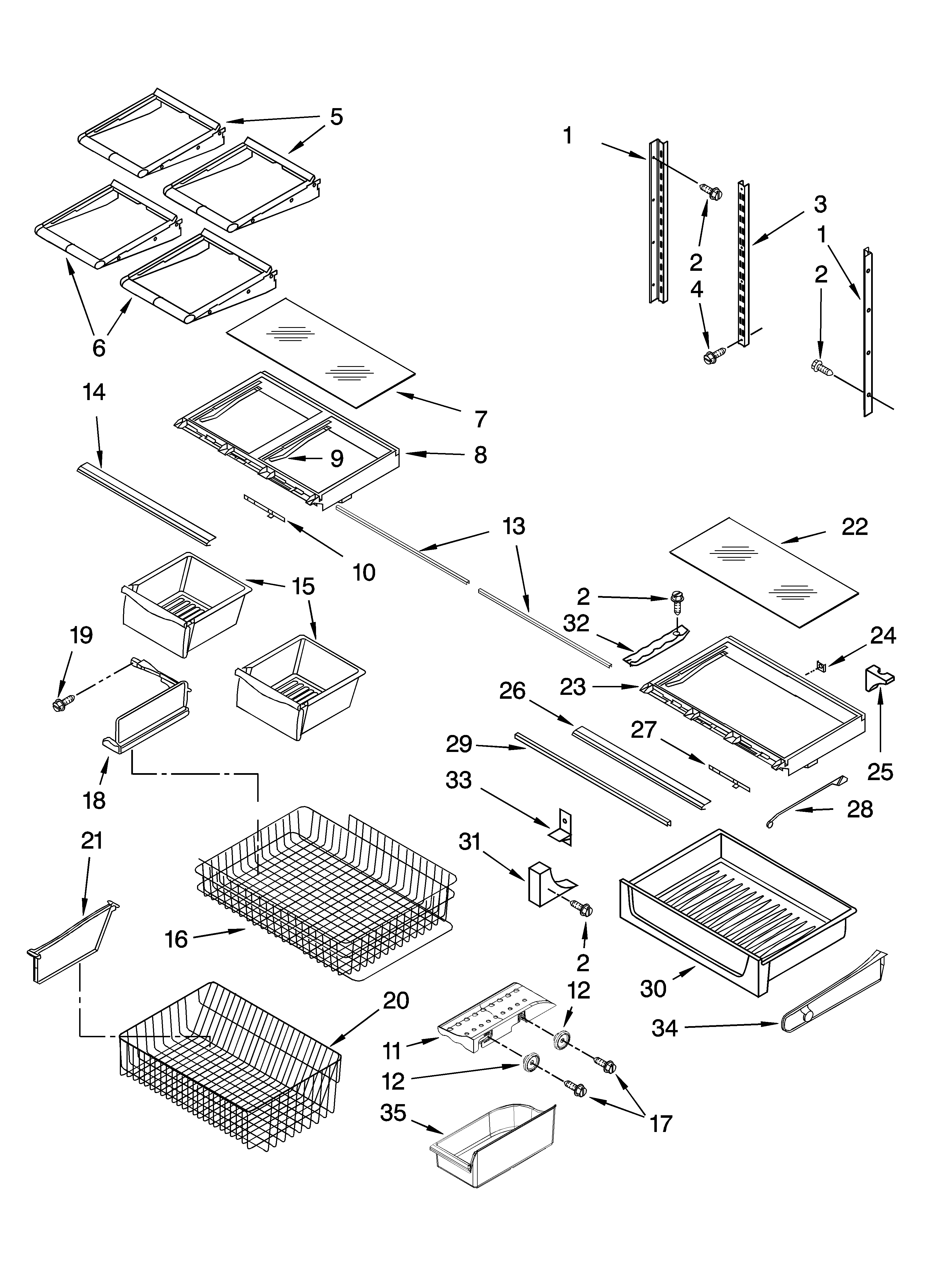 Shelf parts
