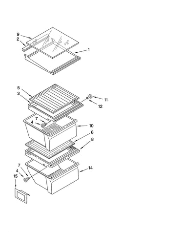 Refrigerator shelf parts