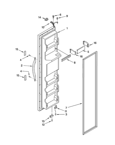 Freezer door parts