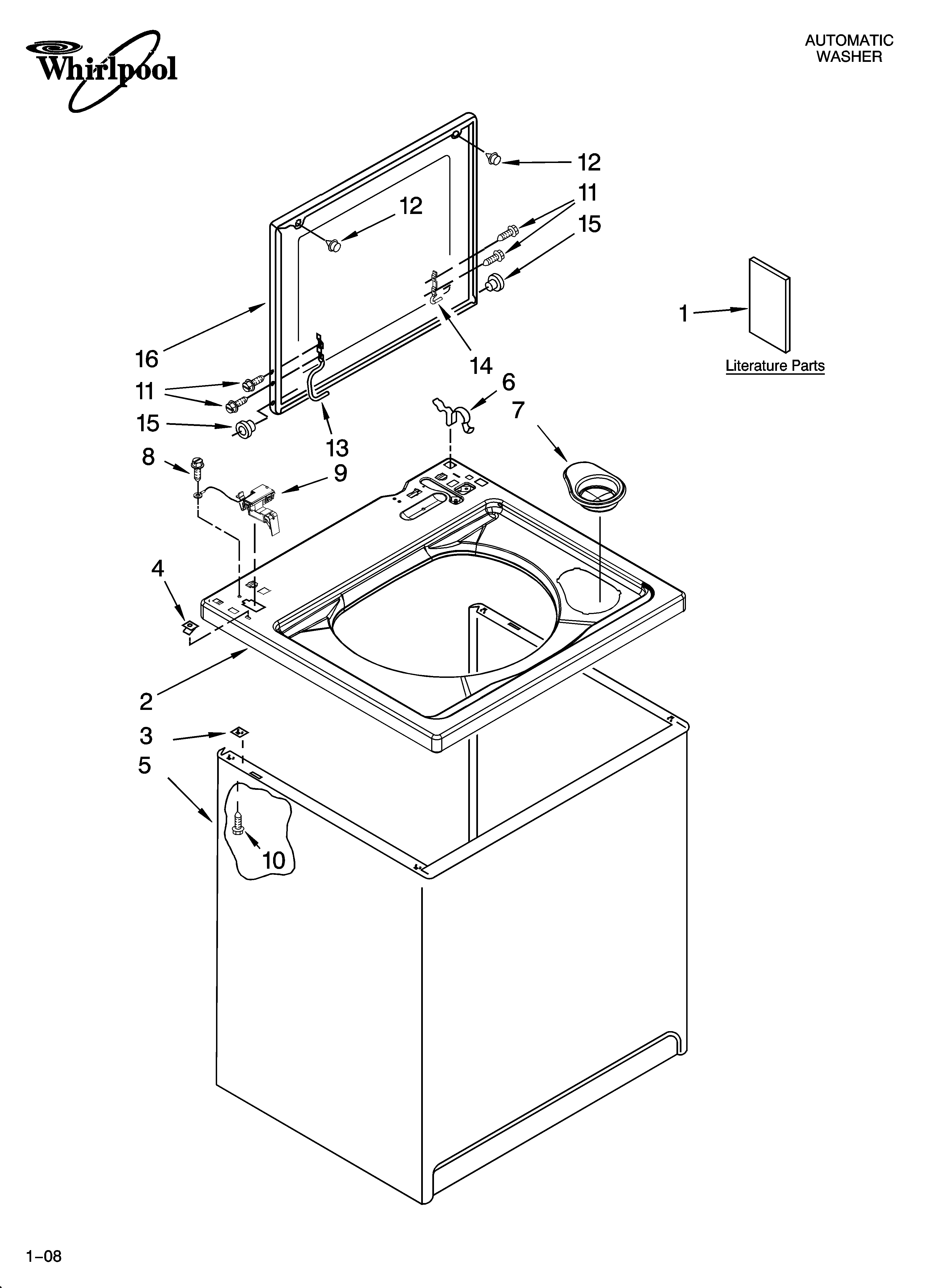 TOP AND CABINET PARTS