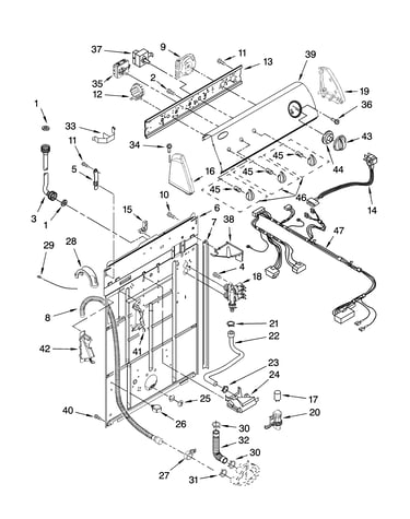 Controls and rear panel parts