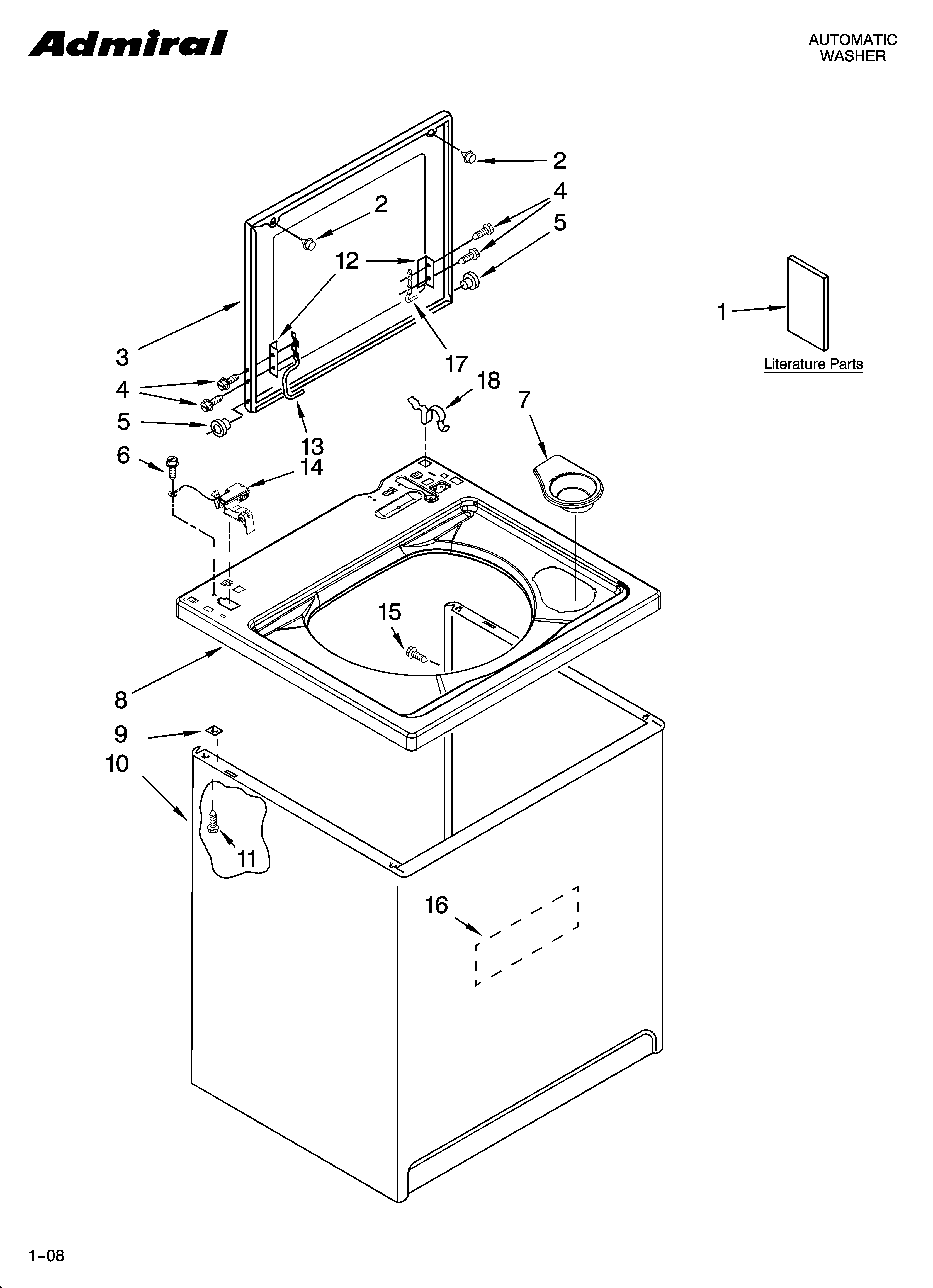 Top and cabinet parts