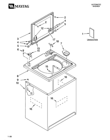 Top and cabinet parts