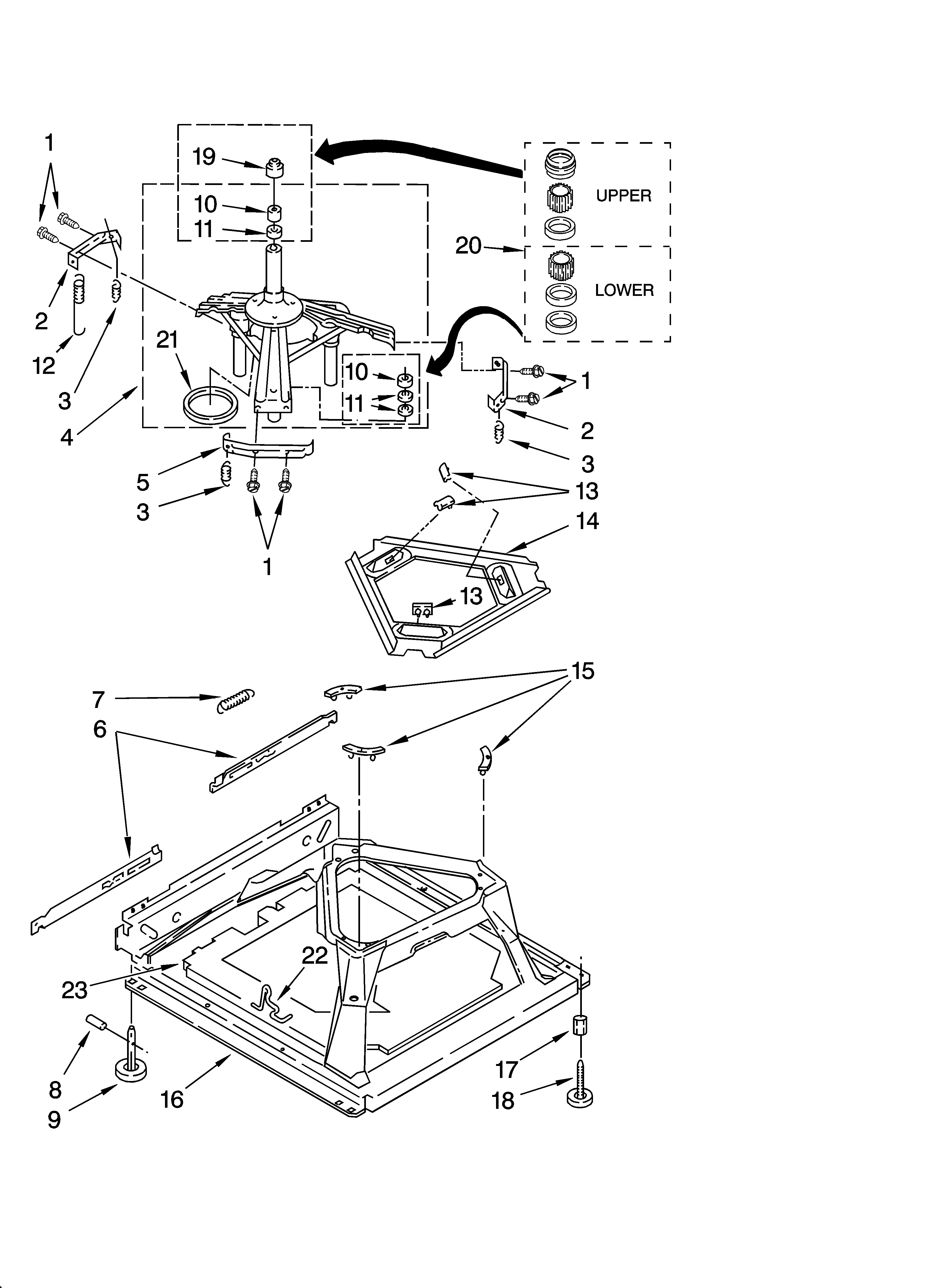 Machine base parts