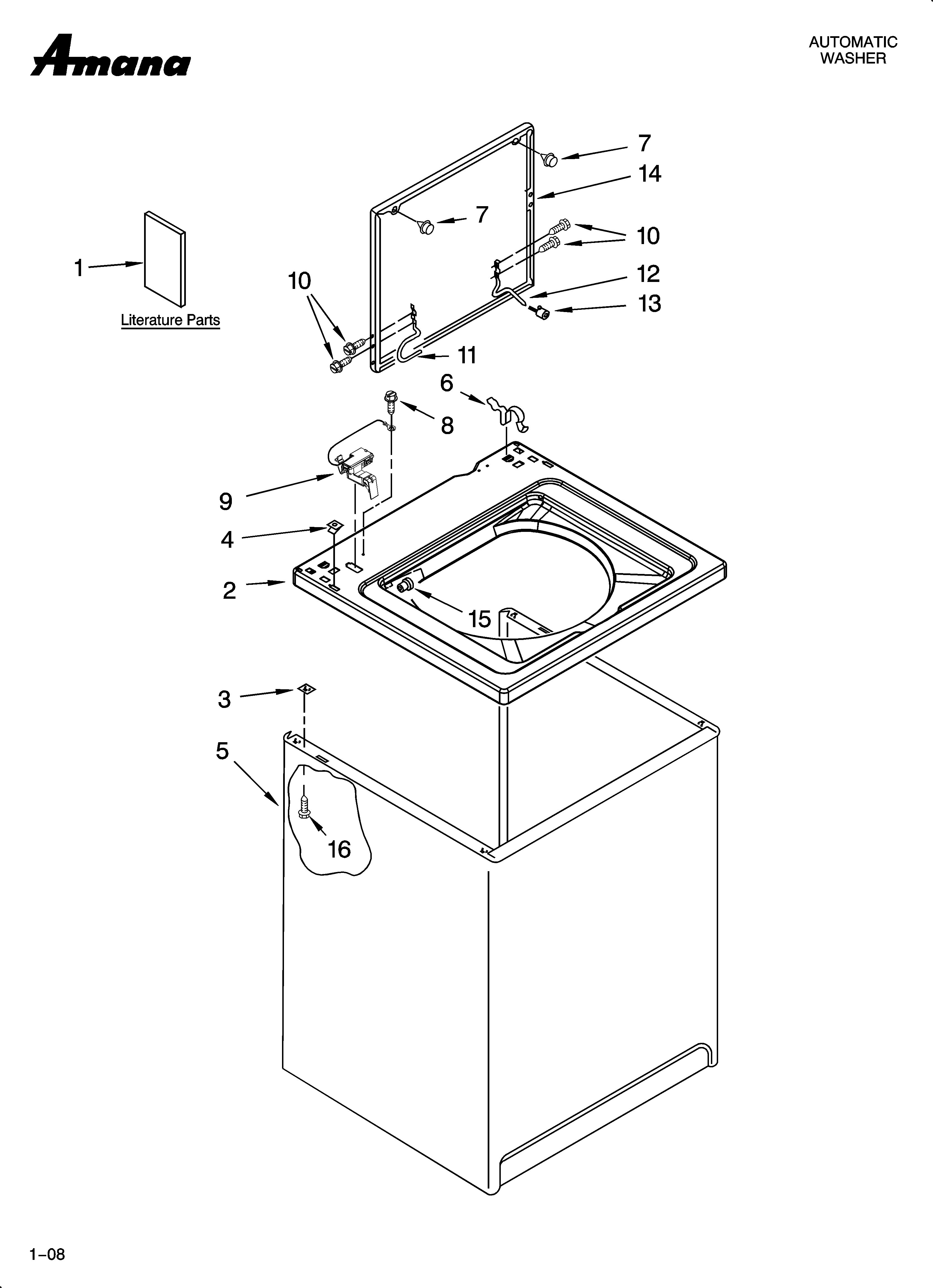 Top and cabinet parts