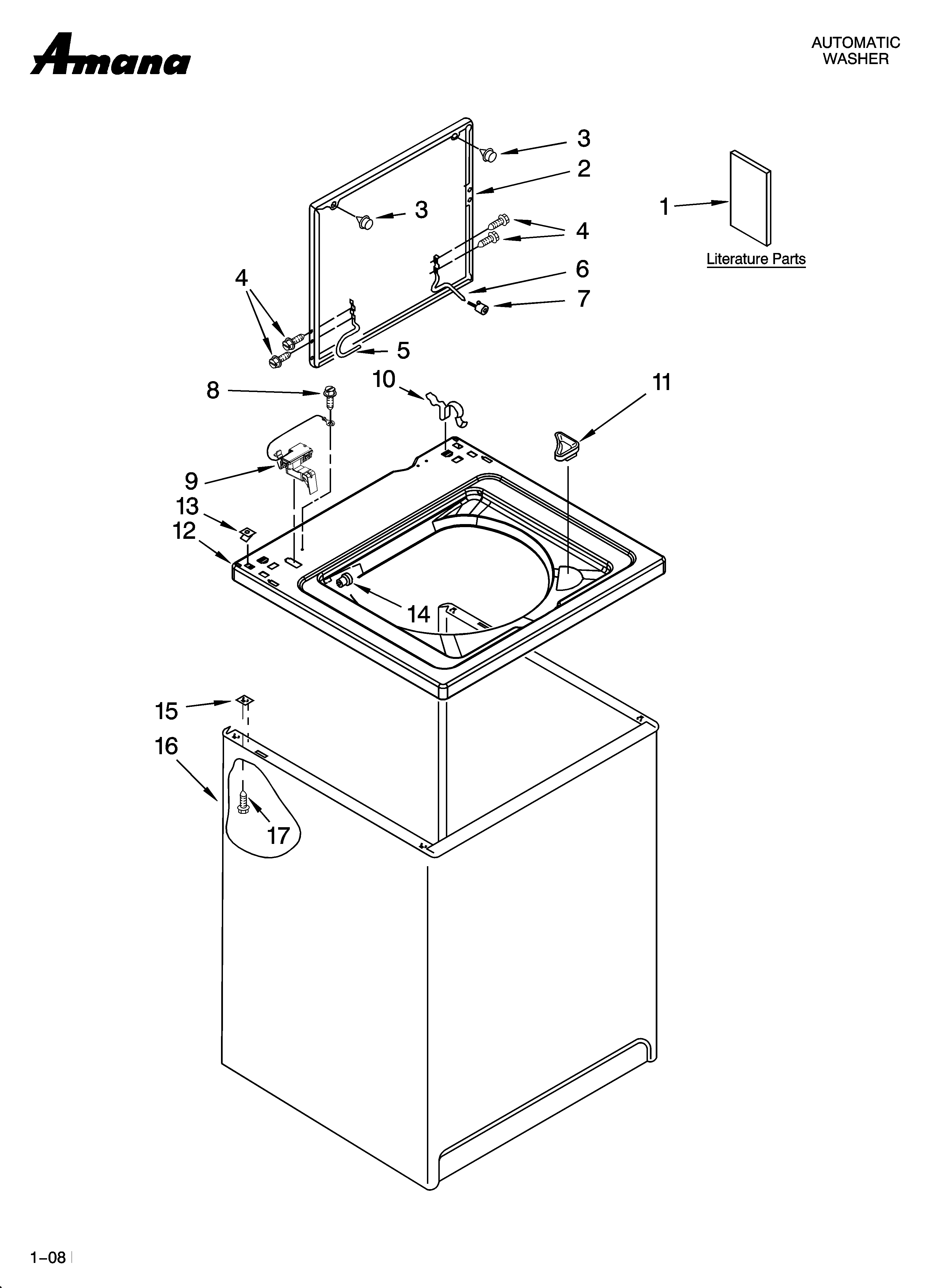Top and cabinet parts