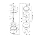 Amana NTW5505TQ1 agitator, basket and tub parts diagram
