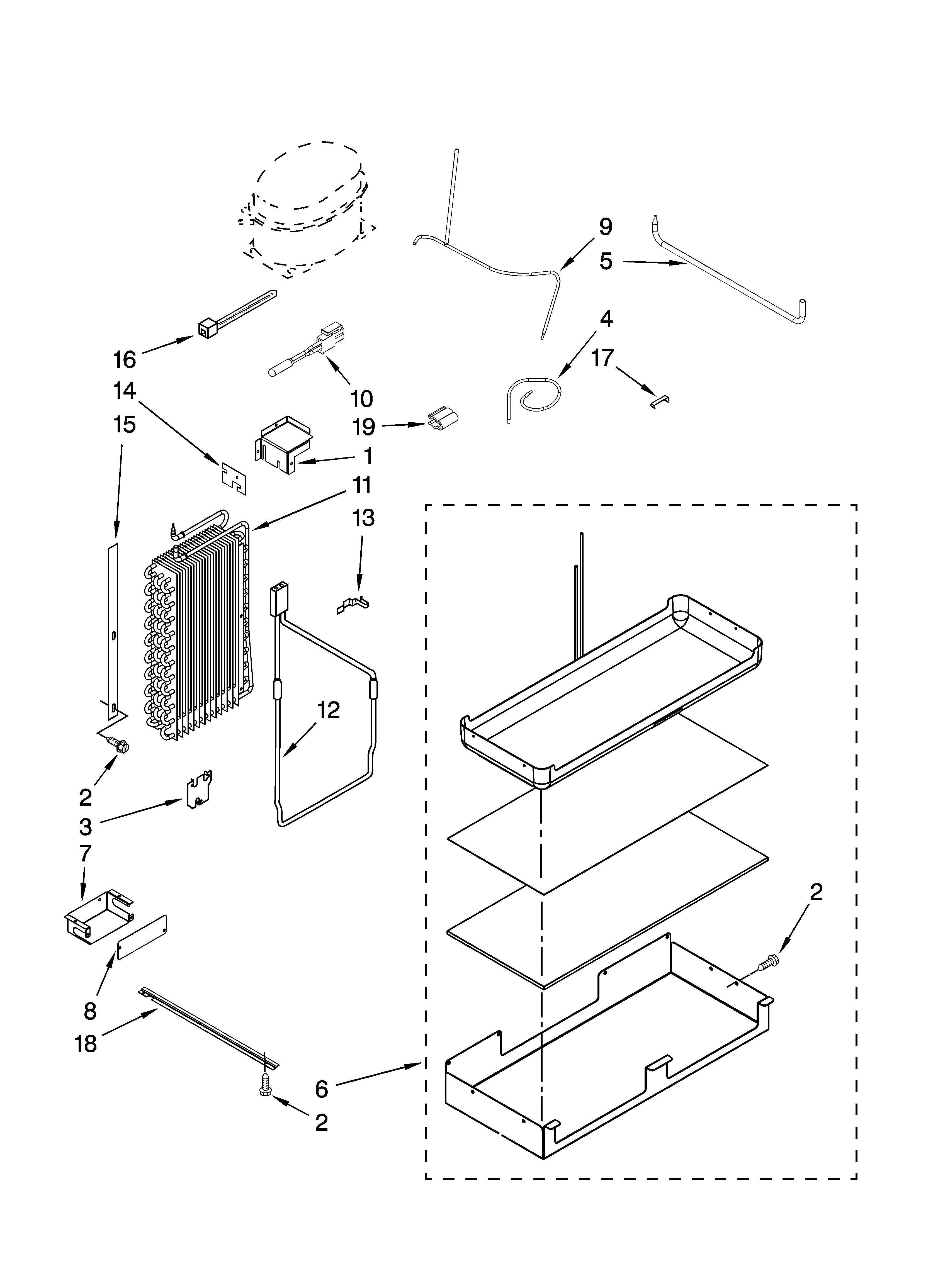 Lower unit and tube parts