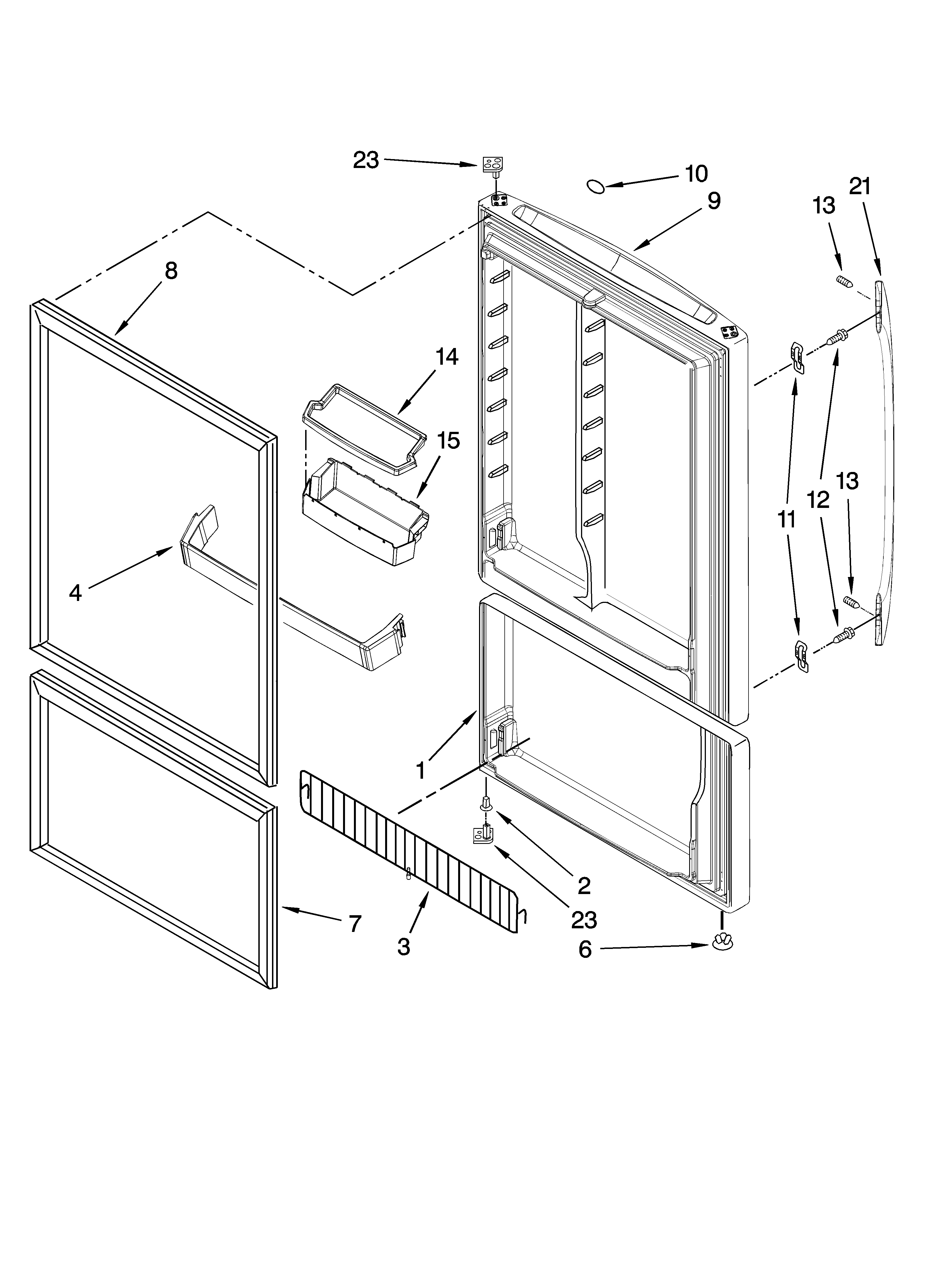 DOOR PARTS, OPTIONAL PARTS (NOT INCLUDED)