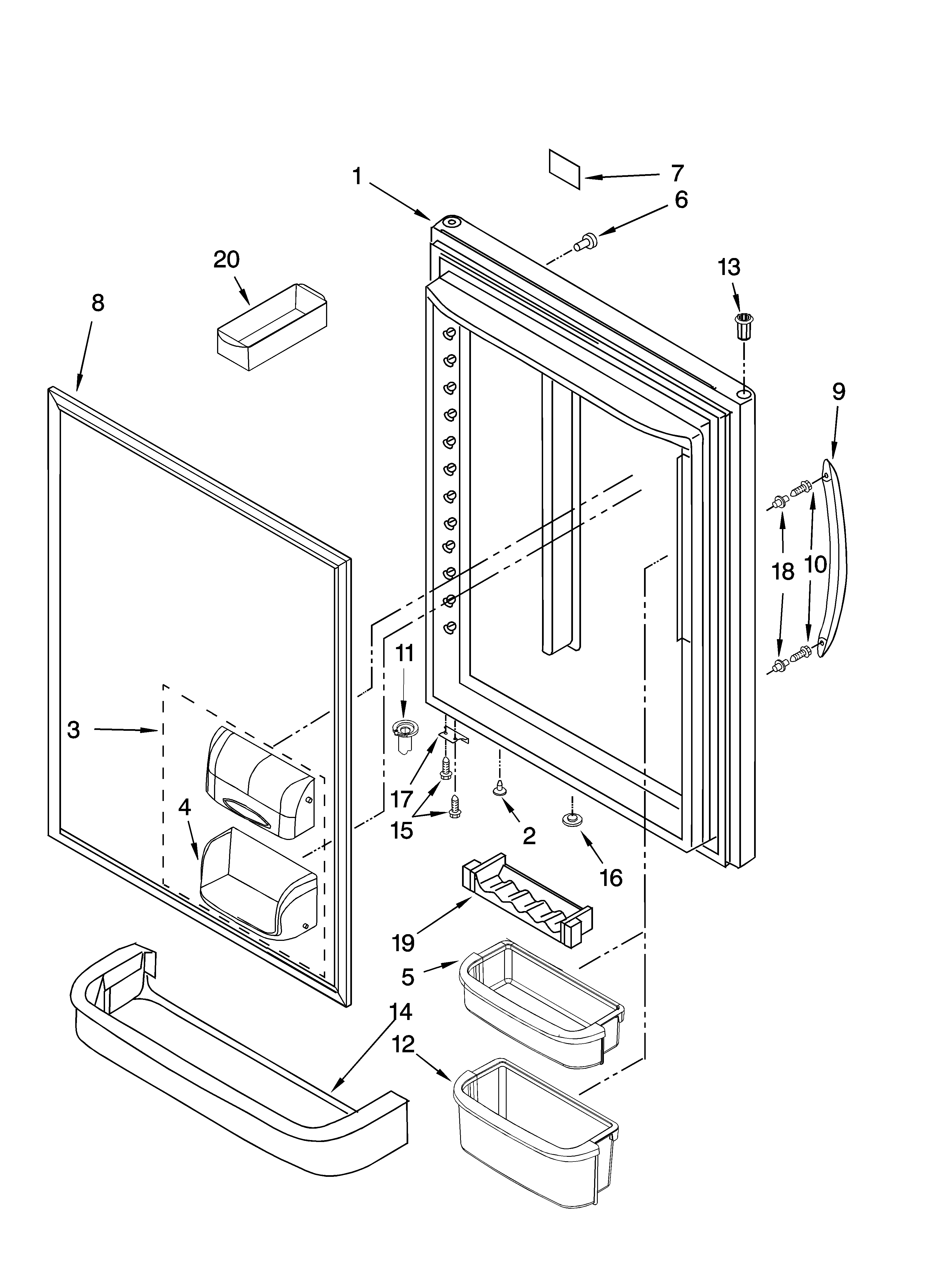 Refrigerator door parts