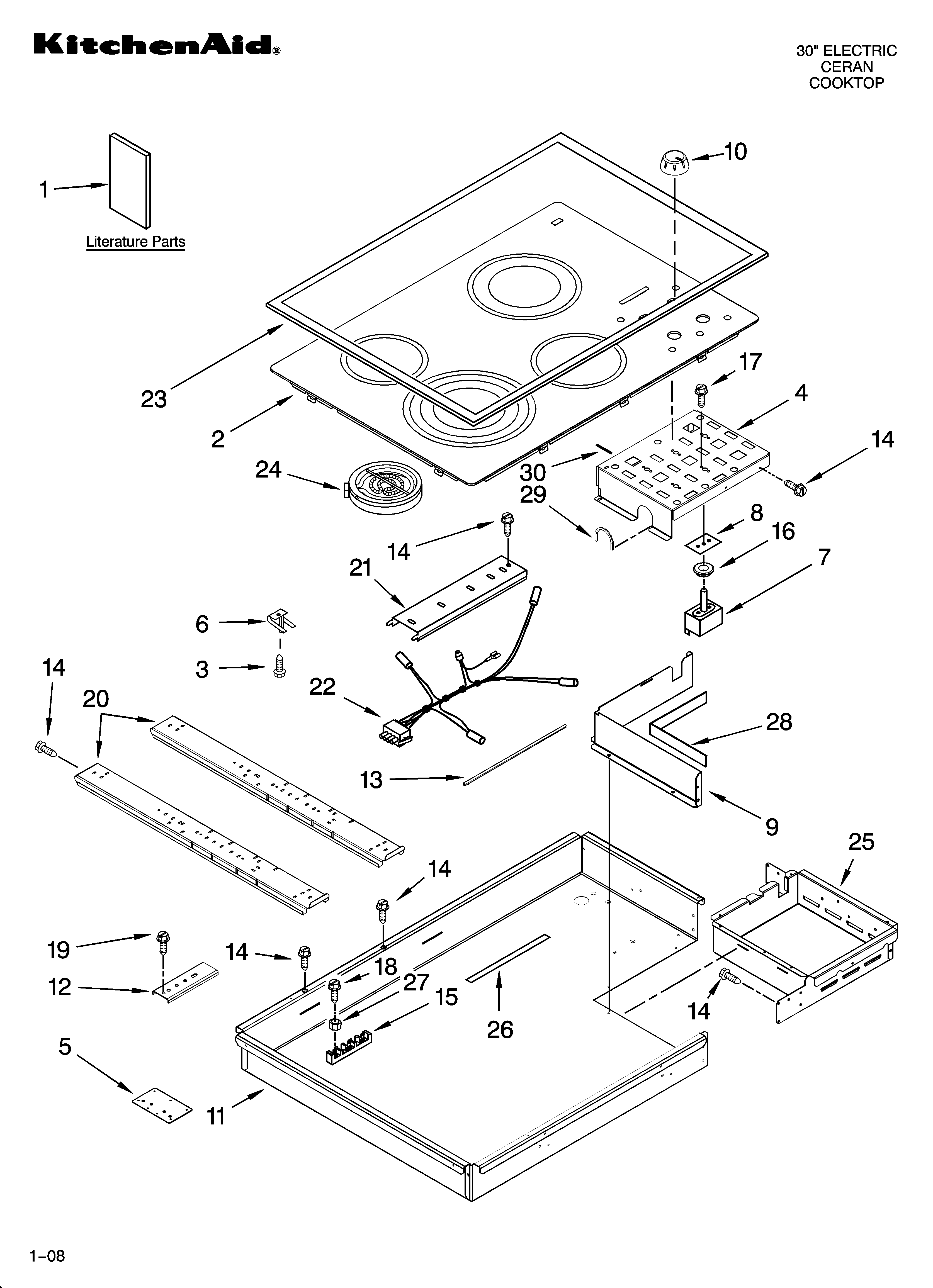 Cooktop parts, optional parts
