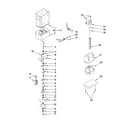 Jenn-Air JS42CXDBDB00 motor and ice container parts diagram