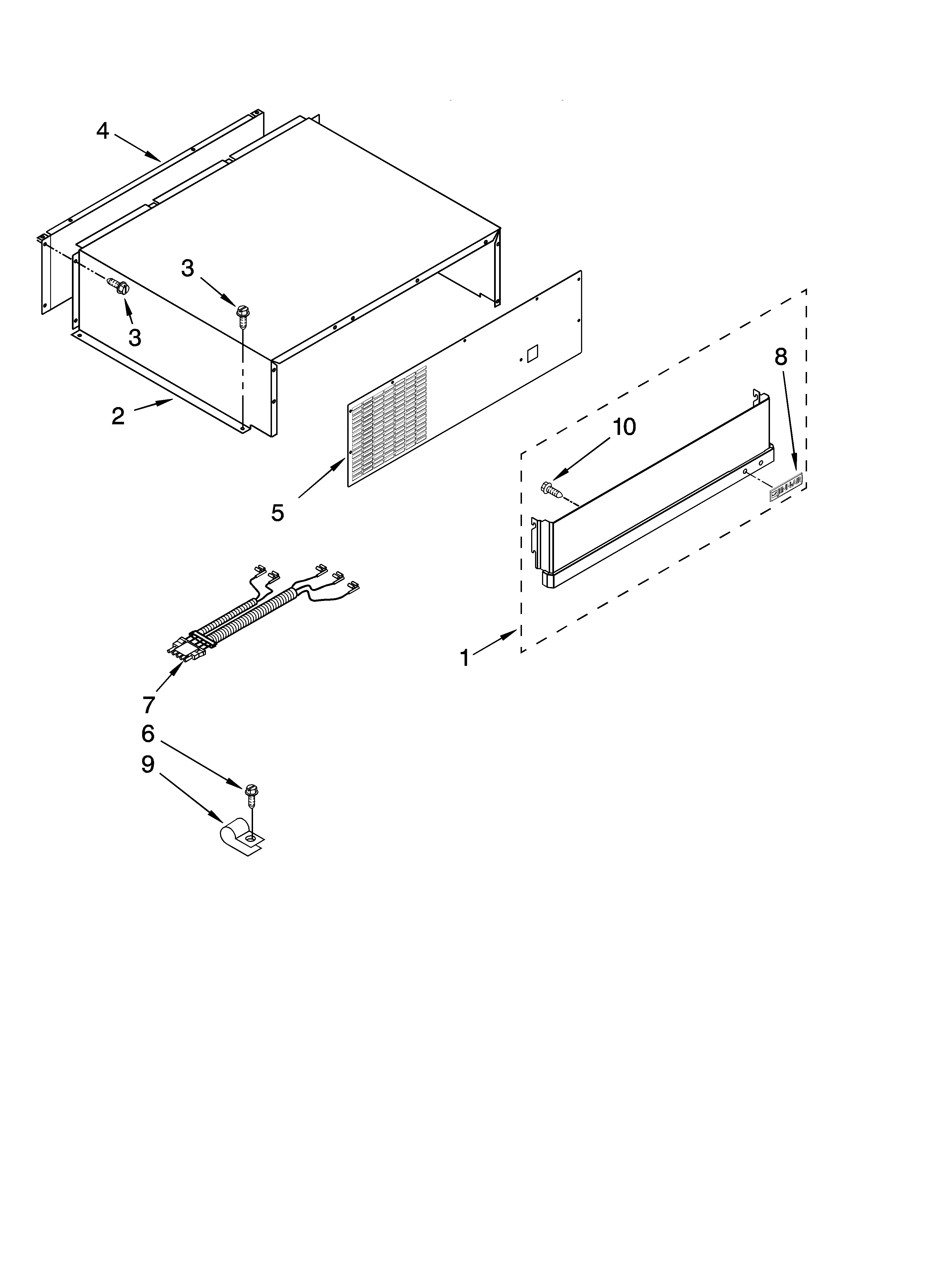 Top grille and unit cover parts