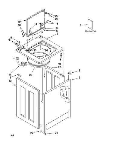 Top and cabinet parts